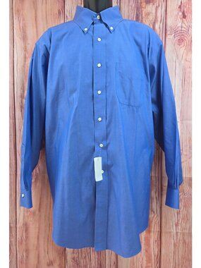 Brooks Brothers Classic Fit Non-Iron Blue Dress Shirt 17-33 NWT